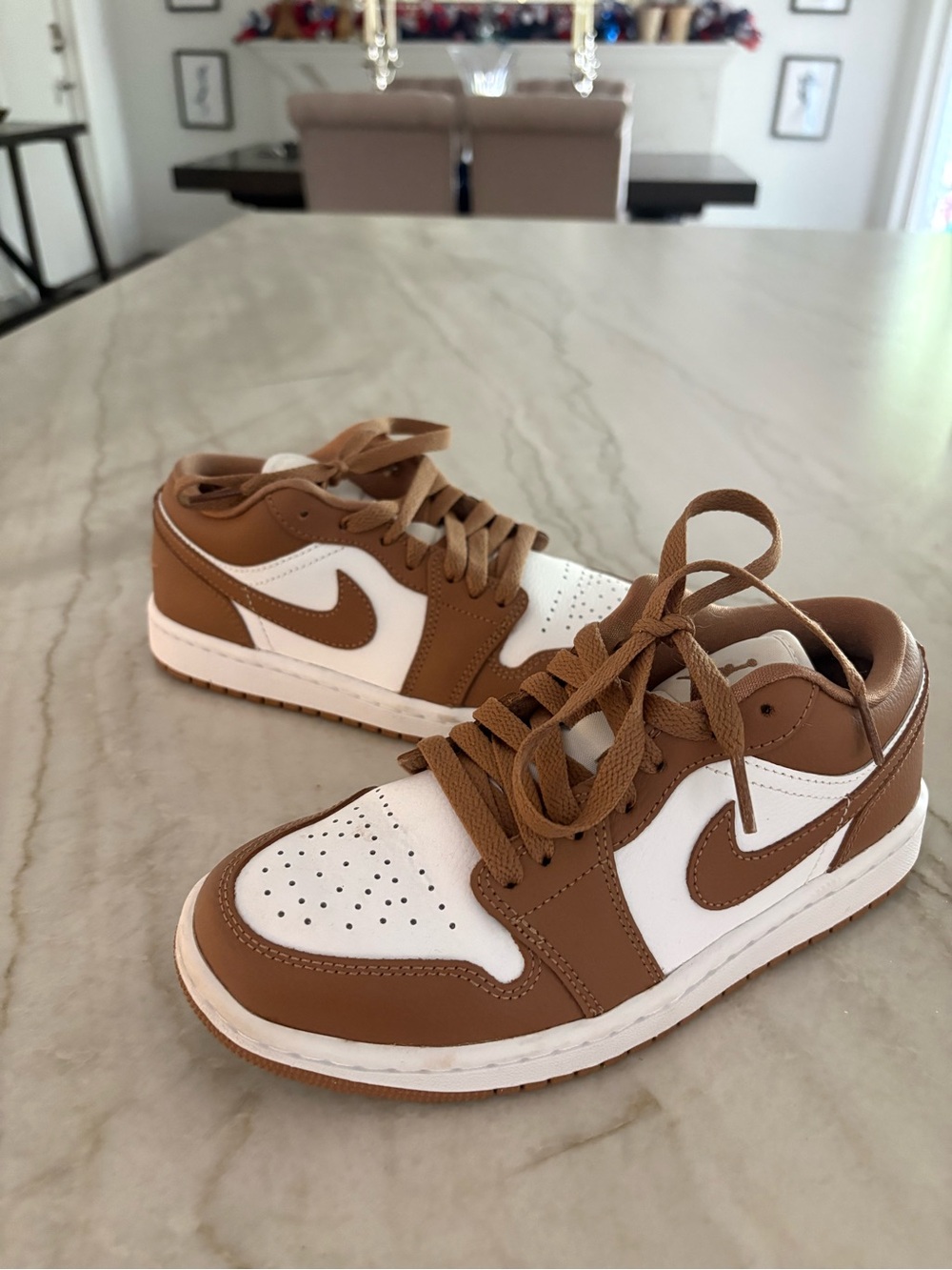 Nike Women’s Low-Top Sneakers in White and Brown